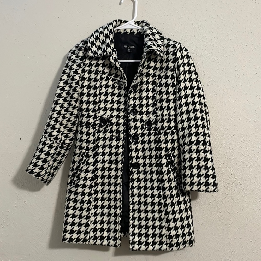 George Houndstooth kids Trench Coat